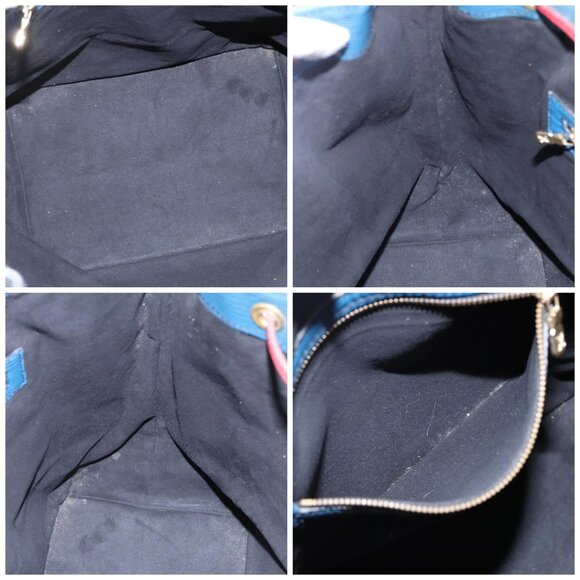 LOUIS VUITTON Epi Tricolor Noe Shoulder Bag Blue Red Green M44082 Auth 143946 - Picture 15 of 16